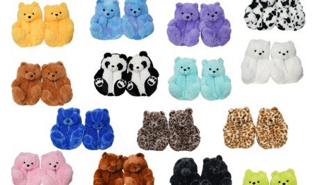 Teddy-bear-slippers-Plush-home-cotton-shoes
